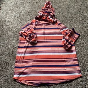 EUC LuLaRoe striped “Amber” hoodie